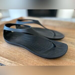 Crocs Sexi Serena Sandals Black Size 7 Worn Once Excellent